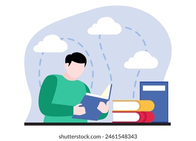 World Book Day Flat Design Illustration