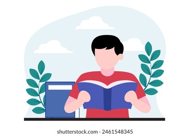 Día Mundial del Libro Ilustración de diseño plano