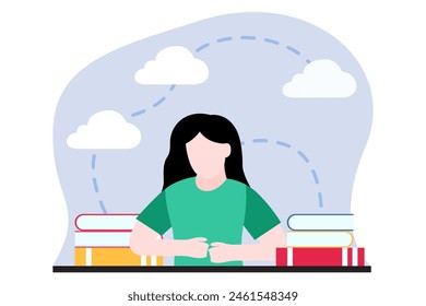 Día Mundial del Libro Ilustración de diseño plano