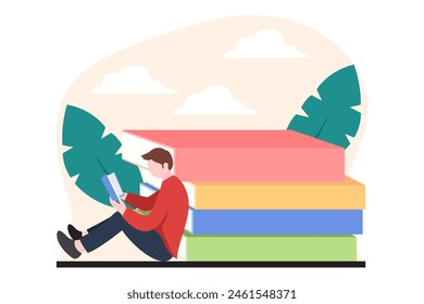 World Book Day Flat Design Illustration