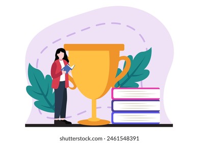 World Book Day Flat Design Illustration