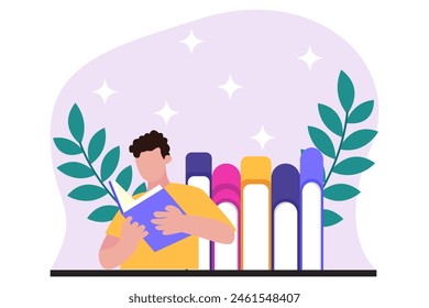 World Book Day Flat Design Illustration