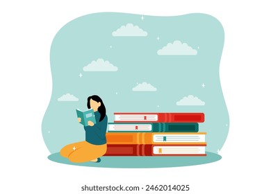 World Book Day Flat Design Illustration