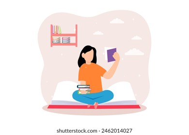 World Book Day Flat Design Illustration
