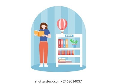 World Book Day Flat Design Illustration