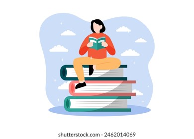World Book Day Flat Design Illustration