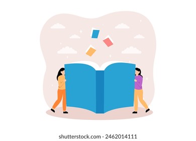 Día Mundial del Libro Ilustración de diseño plano
