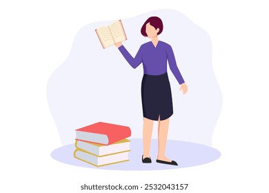 World Book Day Flat Design Illustration