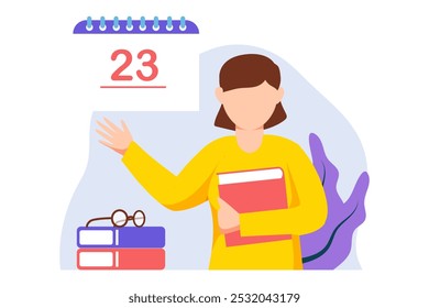 World Book Day Flat Design Illustration