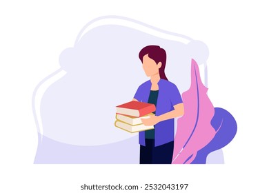 World Book Day Flat Design Illustration