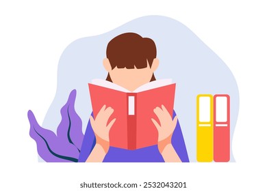 Flachbild-Illustration zum Welttag des Buches