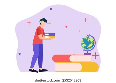 World Book Day Flat Design Illustration