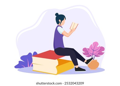 World Book Day Flat Design Illustration