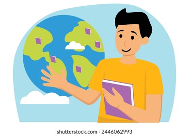 World Book Day Flat Illustration