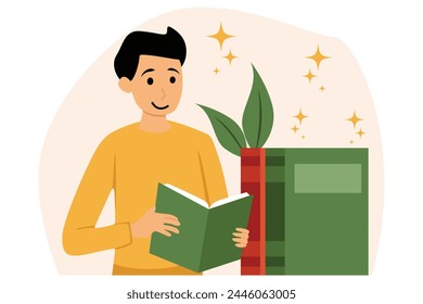 World Book Day Flat Illustration