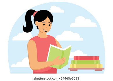 World Book Day Flat Illustration