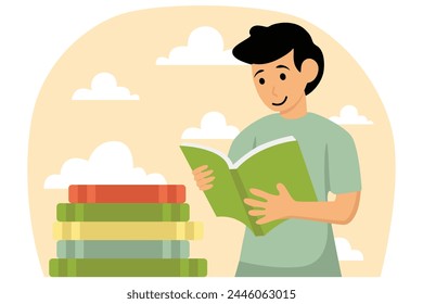 World Book Day Flat Illustration