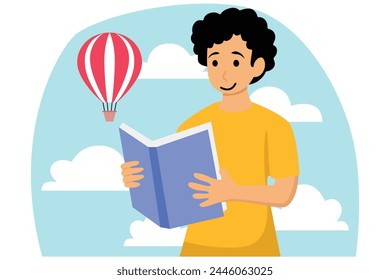 World Book Day Flat Illustration