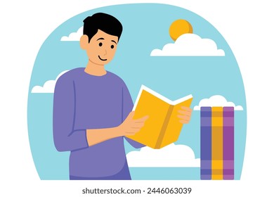 World Book Day Flat Illustration