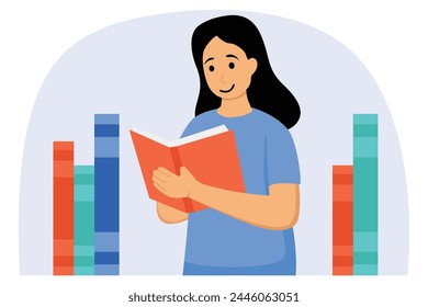 World Book Day Flat Illustration