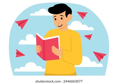 World Book Day Flat Illustration
