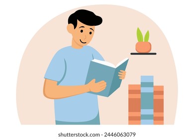 World Book Day Flat Illustration