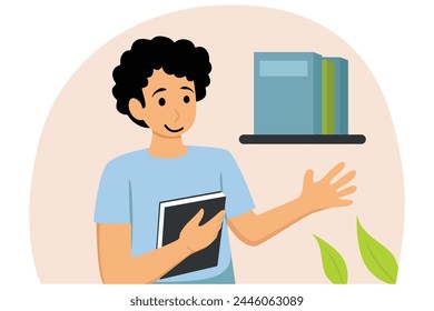 World Book Day Flat Illustration