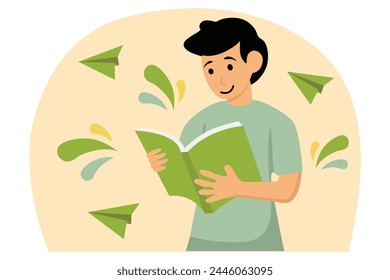 World Book Day Flat Illustration
