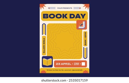 World Book Day Flyer. Vector illustration design for Poster, Banner, Flyer, Greeting, Card, Post, Cover.