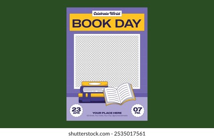 World Book Day Flyer. Vector illustration design for Poster, Banner, Flyer, Greeting, Card, Post, Cover.