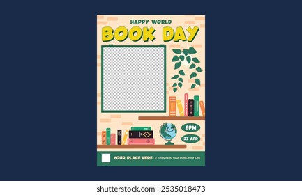 World Book Day Flyer. Vector illustration design for Poster, Banner, Flyer, Greeting, Card, Post, Cover.