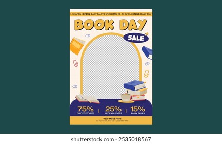 World Book Day Flyer. Vector illustration design for Poster, Banner, Flyer, Greeting, Card, Post, Cover.