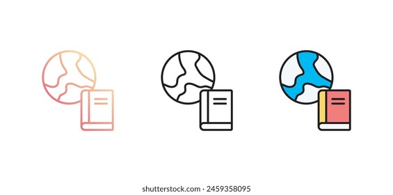 World Book Day icon design with white background stock illustration