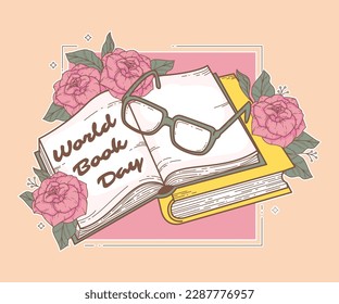 world book day illustration design