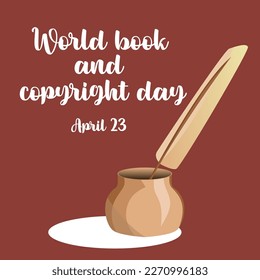 Vector de ilustración del día mundial del libro. Ilustración plana del vector de plantilla de banner web del día mundial del libro.