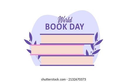 world book day illustraton vector. book day vector.