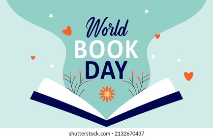 world book day illustraton vector. book day vector.