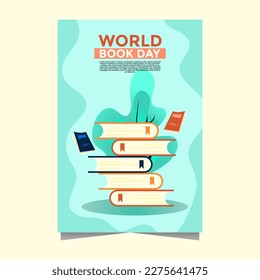 world book day illustraton vector. book day vector.
