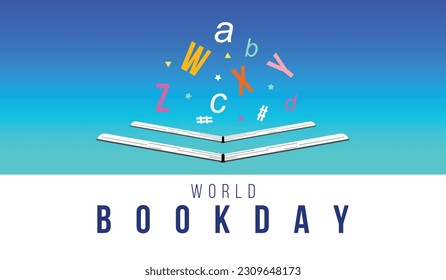 world book day illustraton vector. book day vector