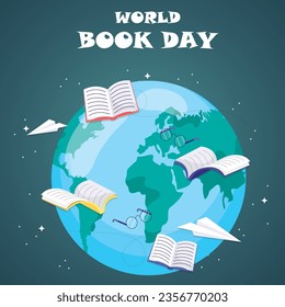 World Book Day illustraton vector.
