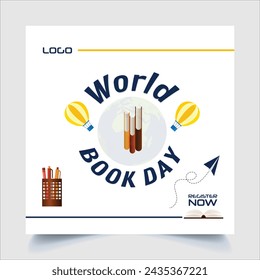 In: World Book Day Illustration Vector. Book Day Vector.