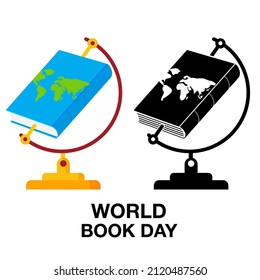 world book day logo , flat design