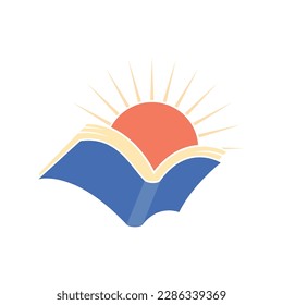 World book day logo vector flat design template