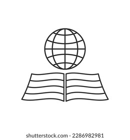 World book day logo vector flat design template
