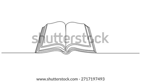 World Book Day one line drawing continuous hand drawn vector illustration,Stack of books in a simple line drawing,Continuous Line Drawing of a Stack of Books,