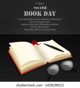 World book day with open book