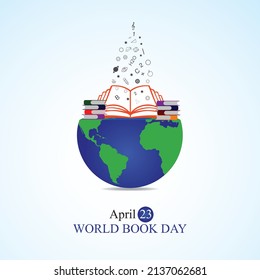 World Book Day. Open book Concept. world book day and copyright day conceptual background. Vector illustration.