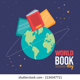 World book day - Planet earth illustration