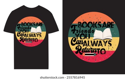 World book day retro T-Shirt design for book lover.