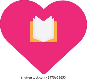 World Book Day School Icon Vector Flat Illustration